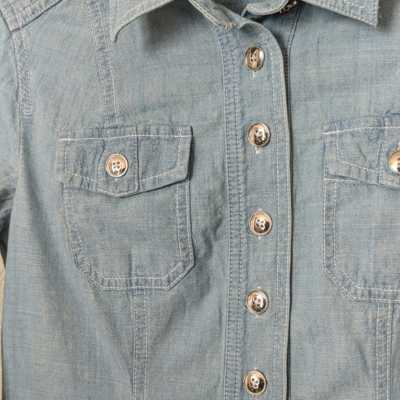 Jones New York Chambray shirt Dress - Petite Small - Picture 2 of 3